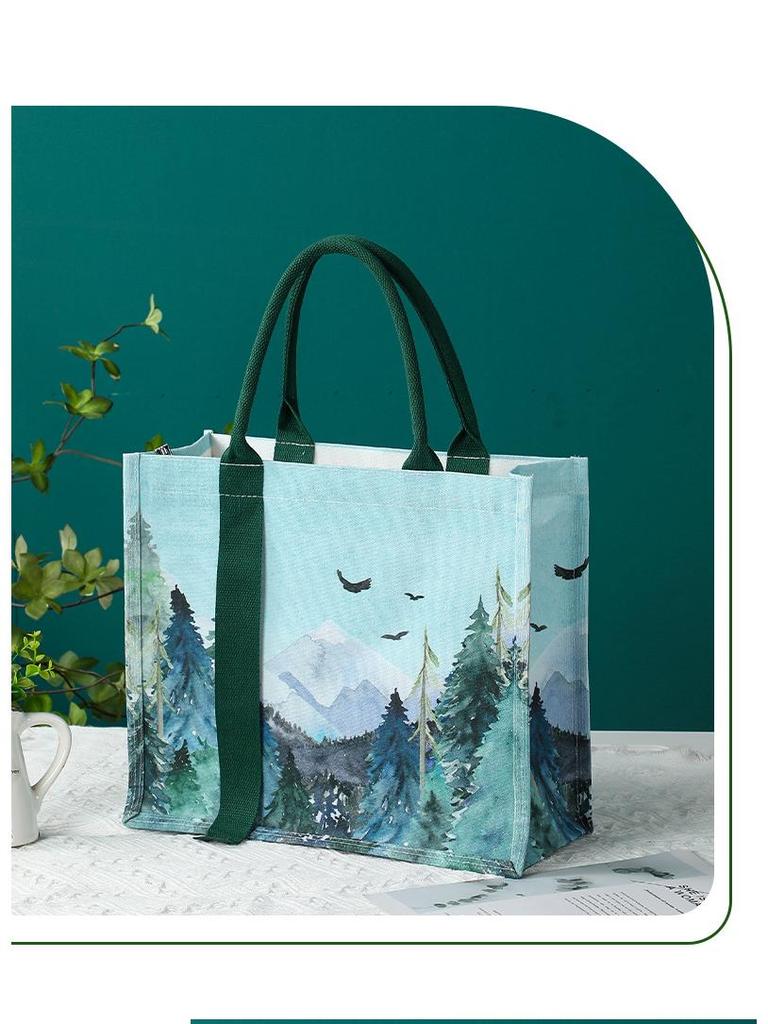 Eco-Friendly 3D Canvas Tote Bag with Zipper and Custom Logo Printing