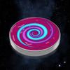 Stahlkreisel, leuchtender Galaxy Star Pocket Coin Gyro, Wind Blow Turn Gyro Desktop-Dekompressionsspielzeug, Spectral Holographic Space Photo Gyro