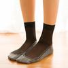 10 Pairs of Spring Summer Women's Soft Velvet Silk Socks with Non-Slip Bottom, Splice Transparent, Ultrathin and Breathable