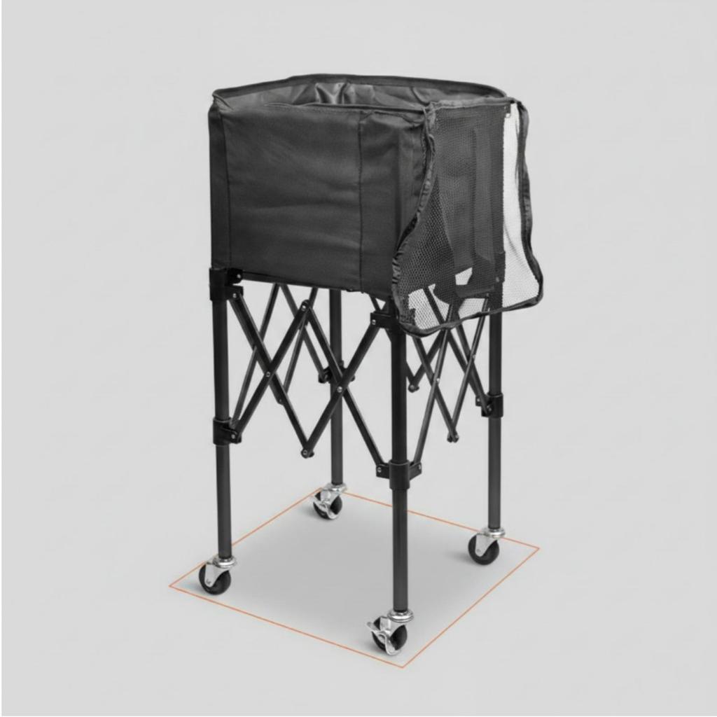 Foldable Ball Cart, Collapsible Container, Large for Gymnastics Room
