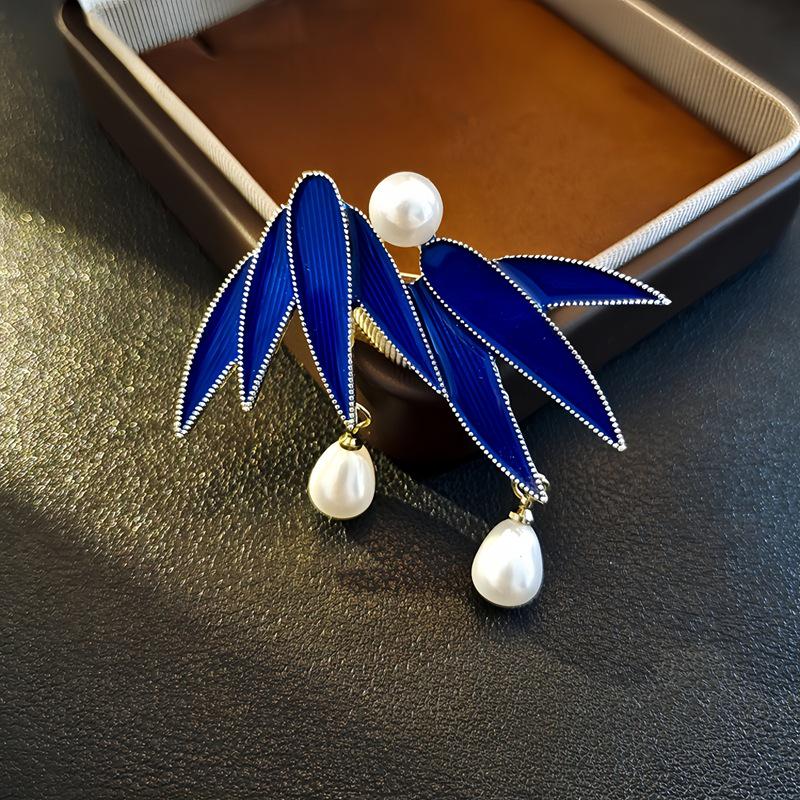 Elegante chinesische Retro-Emaille-Brosche Phönix & Schmetterling für Damen