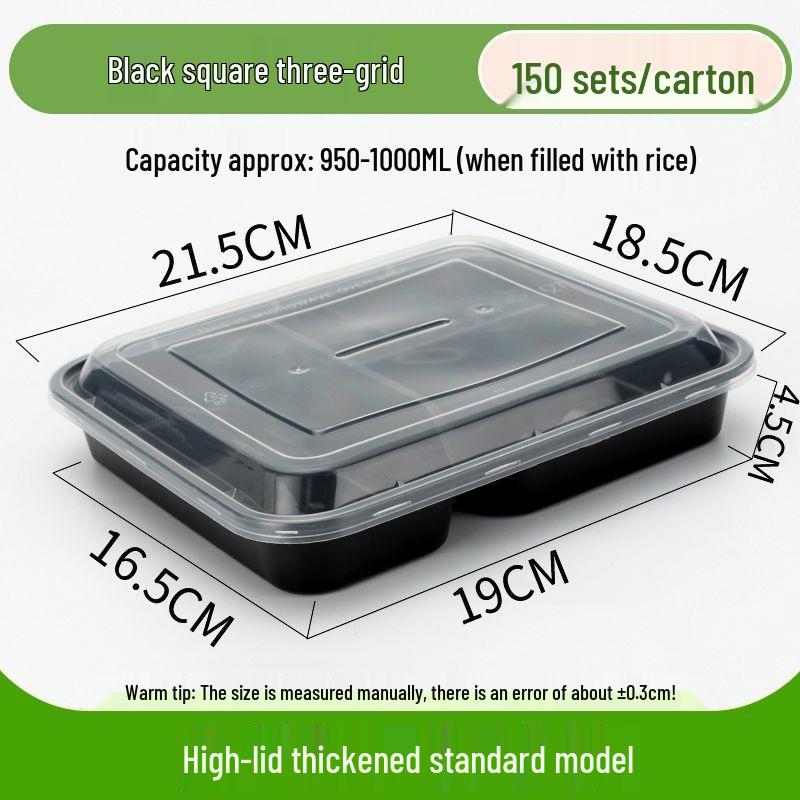 Thickened Disposable Bento Box with Five Compartments