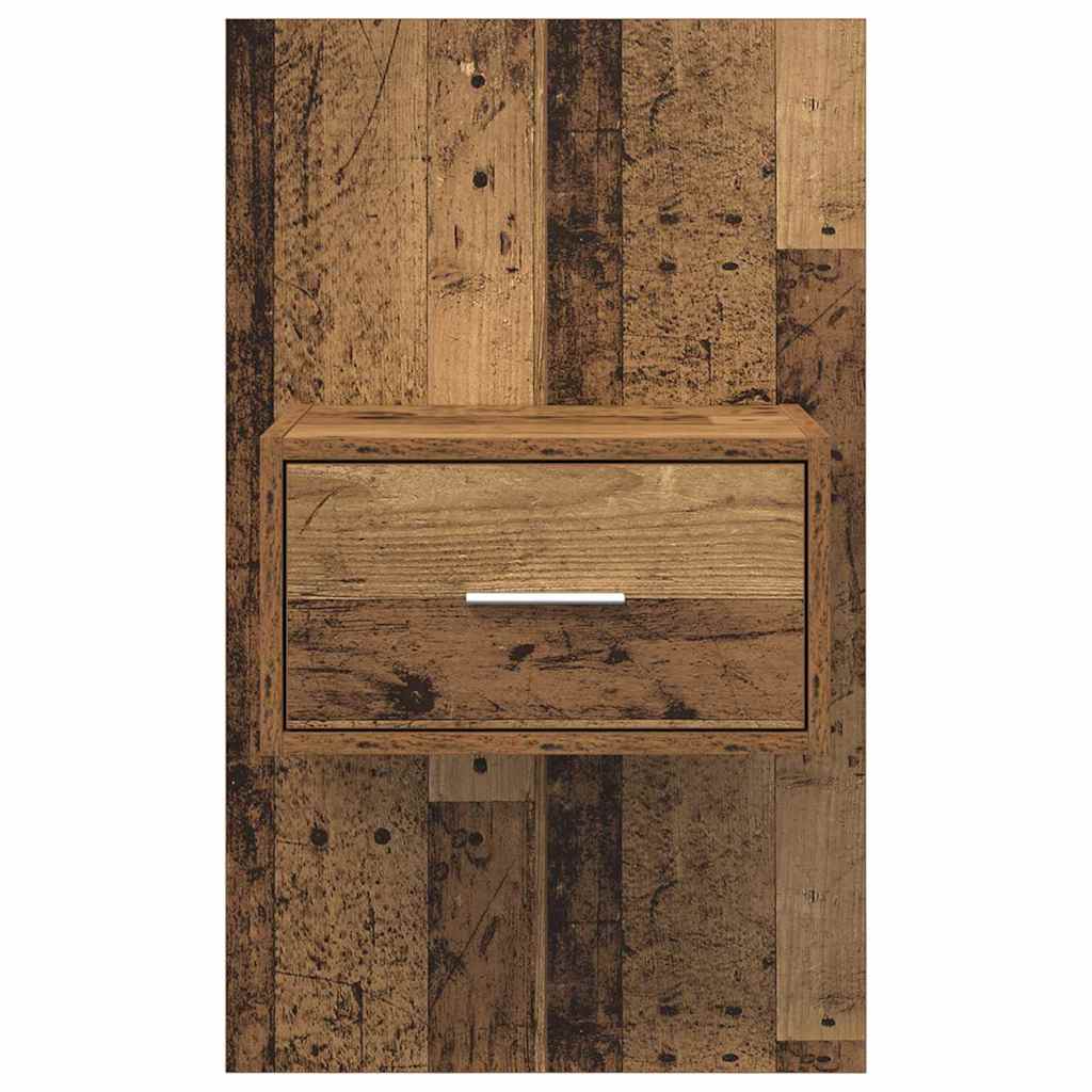 Nightstand Set of 2 Reclaimed Wood Look 50 x 32.5 x 80 cm Particleboard