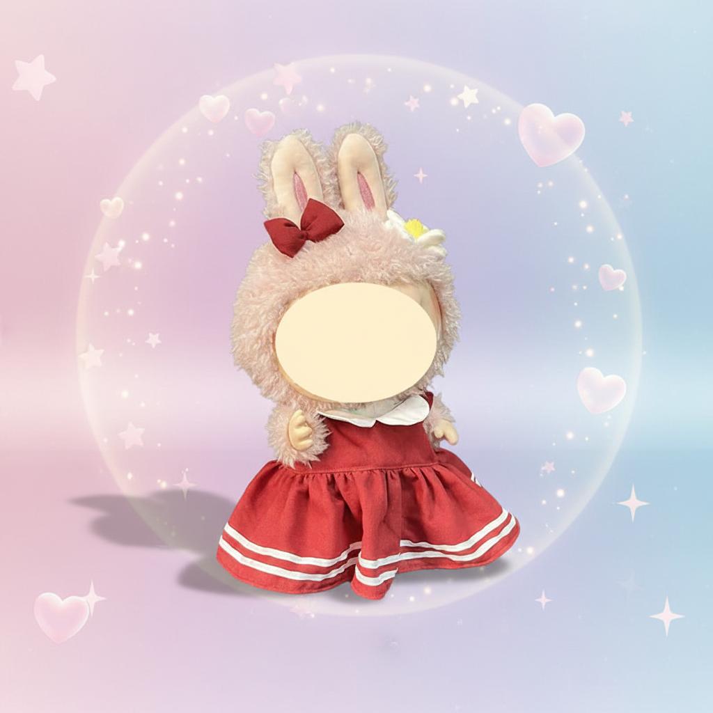 [Cloth Only] 38cm Doll Clothes Time to Chill Autumn Red Bean Skirt Set Adorable & Fashionable Clothing Set Replacement