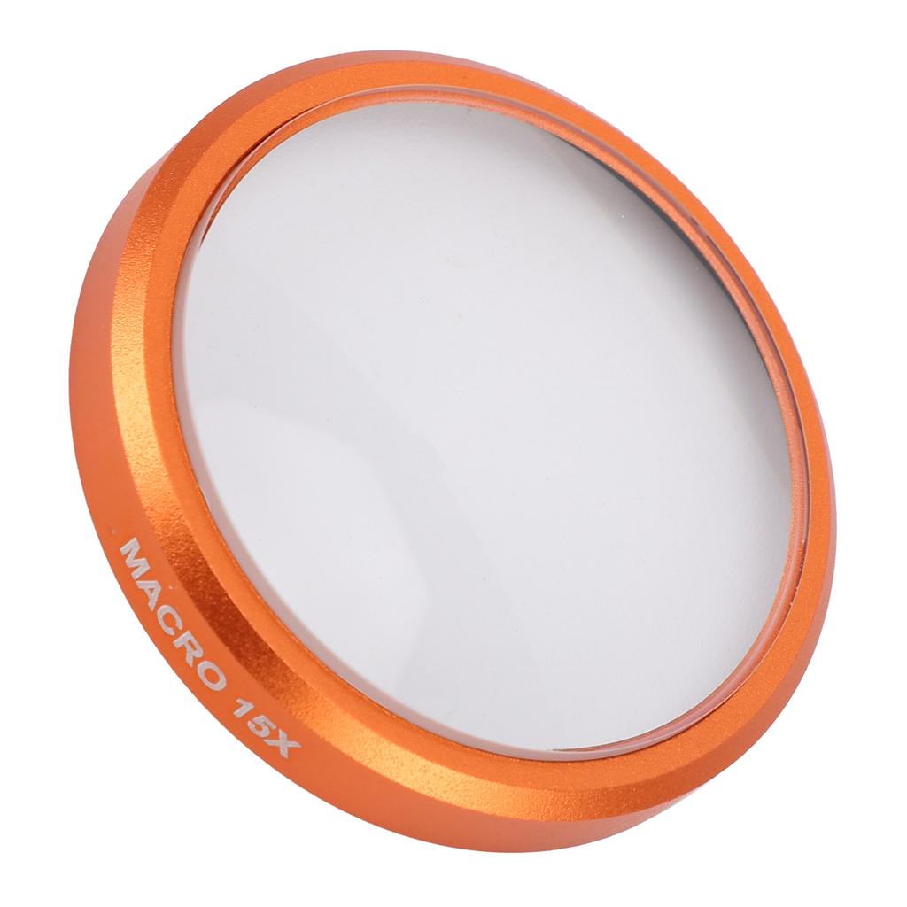 Macro Filter Fit for DJI Action 6 Action Camera Orange Color Aluminum Frame HD Coating Optical Glass 15X Magnification