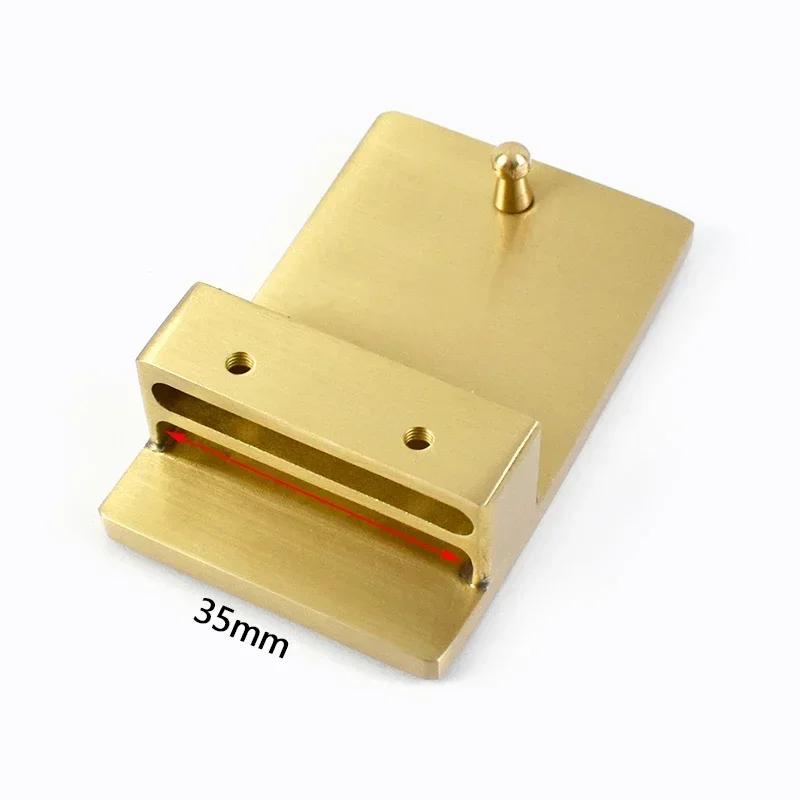 Meetee 35/40mm Mosiężna Klamra do Paska Gładki Klips Końcowy do Paska Zamiennik Głowy Paska Akcesoria Sprzętowe do Odzieży DIY