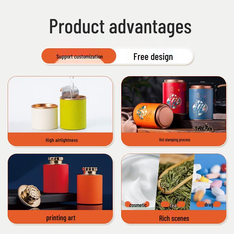 Exquisite High-End Tea Storage Box for Flower, Black, Green, and White Teas - Sealed Jar with Premium Gift Packaging