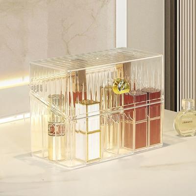 Acryl Lippenstift Organizer Box Make-Up Pinsel Halter Kosmetik Lidschatten Hause Desktop Lagerung Fall Neue Ankunft