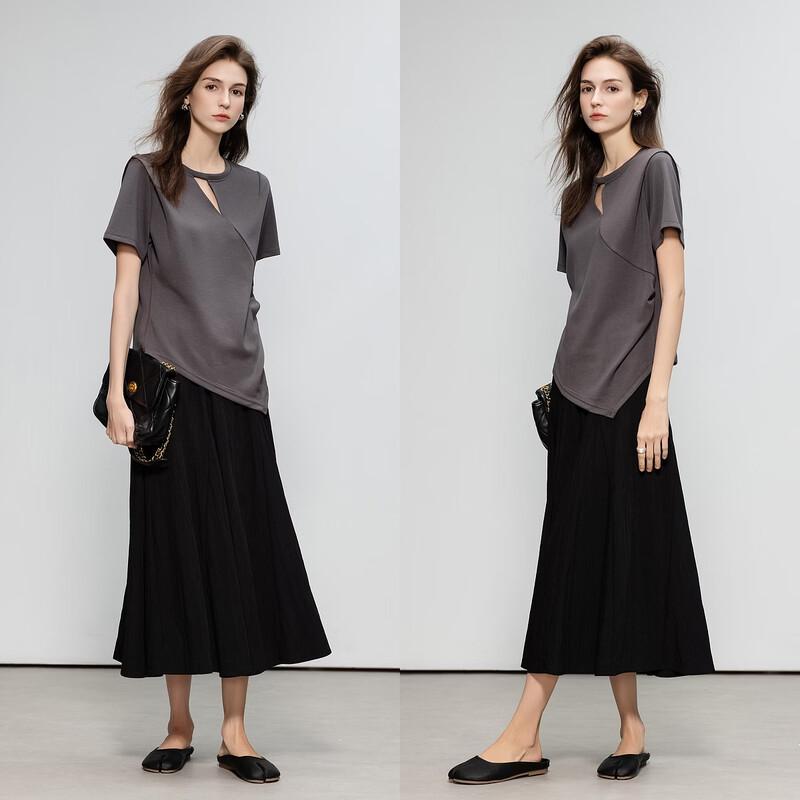 Demana Women s Cloud Comfort Cutout T-Shirt S