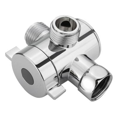 3 Way Shower Diverter Adapte 1/2” with Hand Shower Cradle for Bathroom Hand Shower Hardware Accessory for Home Daily Use