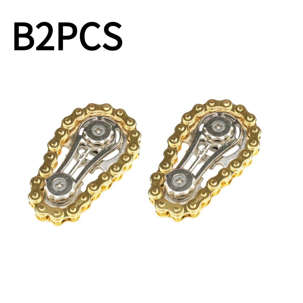 1/2PCS Portable Metal Gear Fidget Spinner Alloy Finger Gyro Stainless Steel Bearing Stress Relief Anti-Anxiety Focus Toy