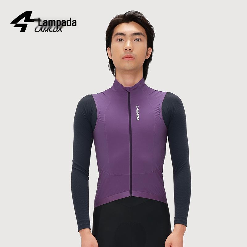

Мужской ультралегкий велосипедный жилет Lampaida 96 г – Экологичная ветрозащитная одежда для шоссейного велосипеда 2XL фиолетовый