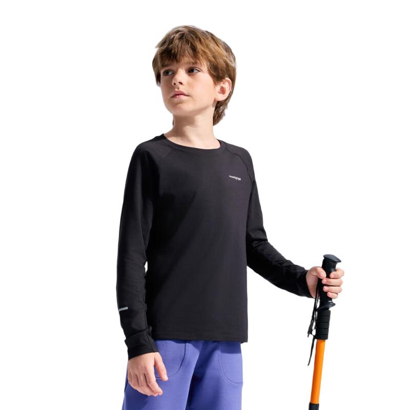 Moodytiger Boys  Long Sleeve Moisture-Wicking Round Neck T-Shirt 140