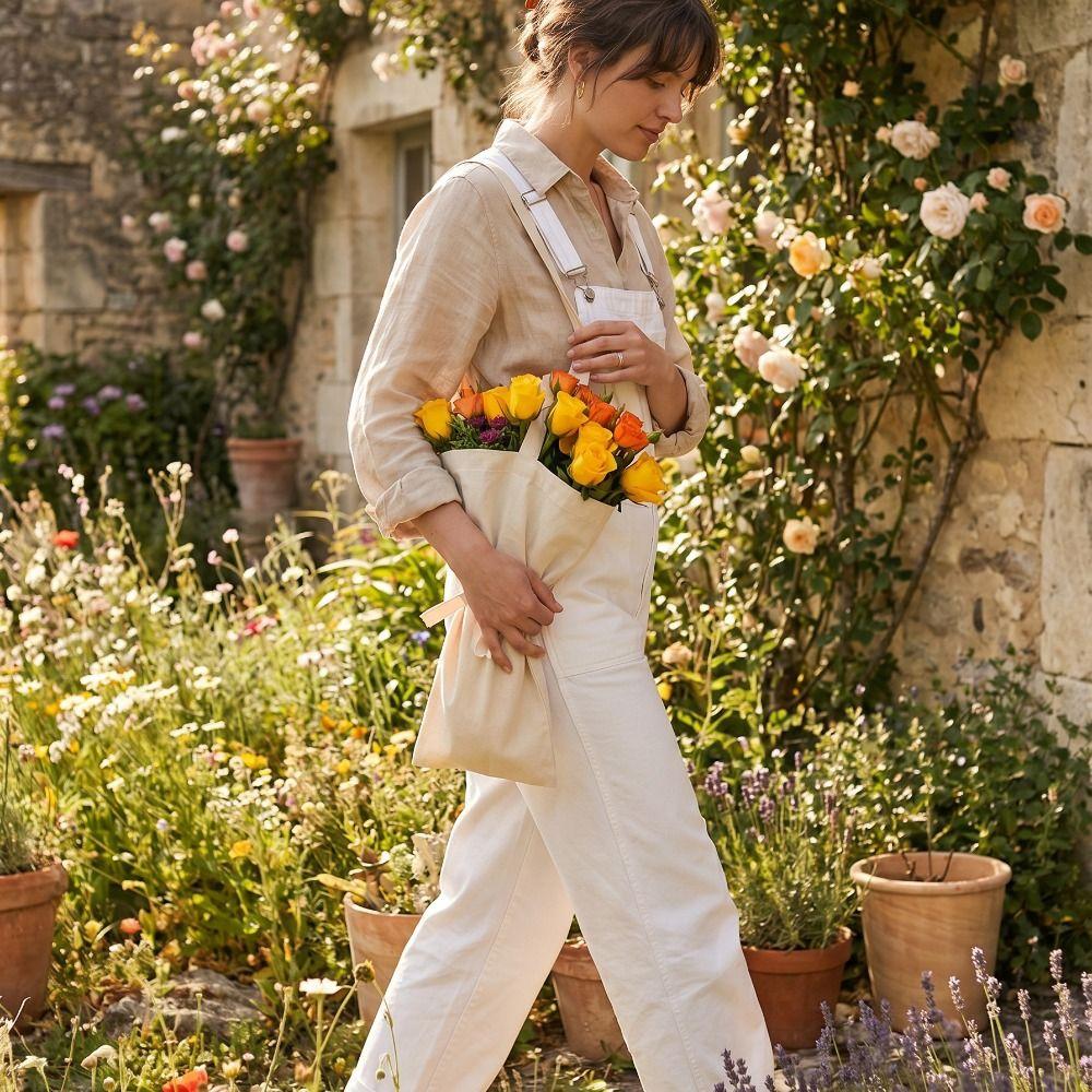 with Handle Flower Wrapping Bag Handmade Flower Cloth Tote Bouquet Storage Bag Gardeners Gifts