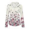 Women's Fashionable Casual Loose Floral Print Long,sleeved Shirt