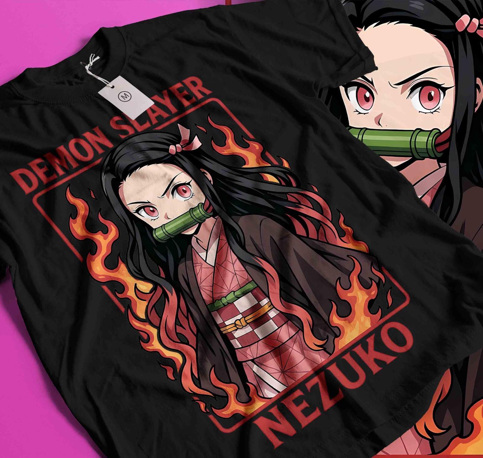 

Nezuko T-Shirt Mens Womens Tees Top Demon Slayer Kimetsu No Yaiba Anime Mitsuri Kanroji Tee 516 4XL