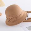 Autumn and Winter Fashion Hat Women's Woolen Top Hat Women's Bucket Hat Basin Hat Trendy British