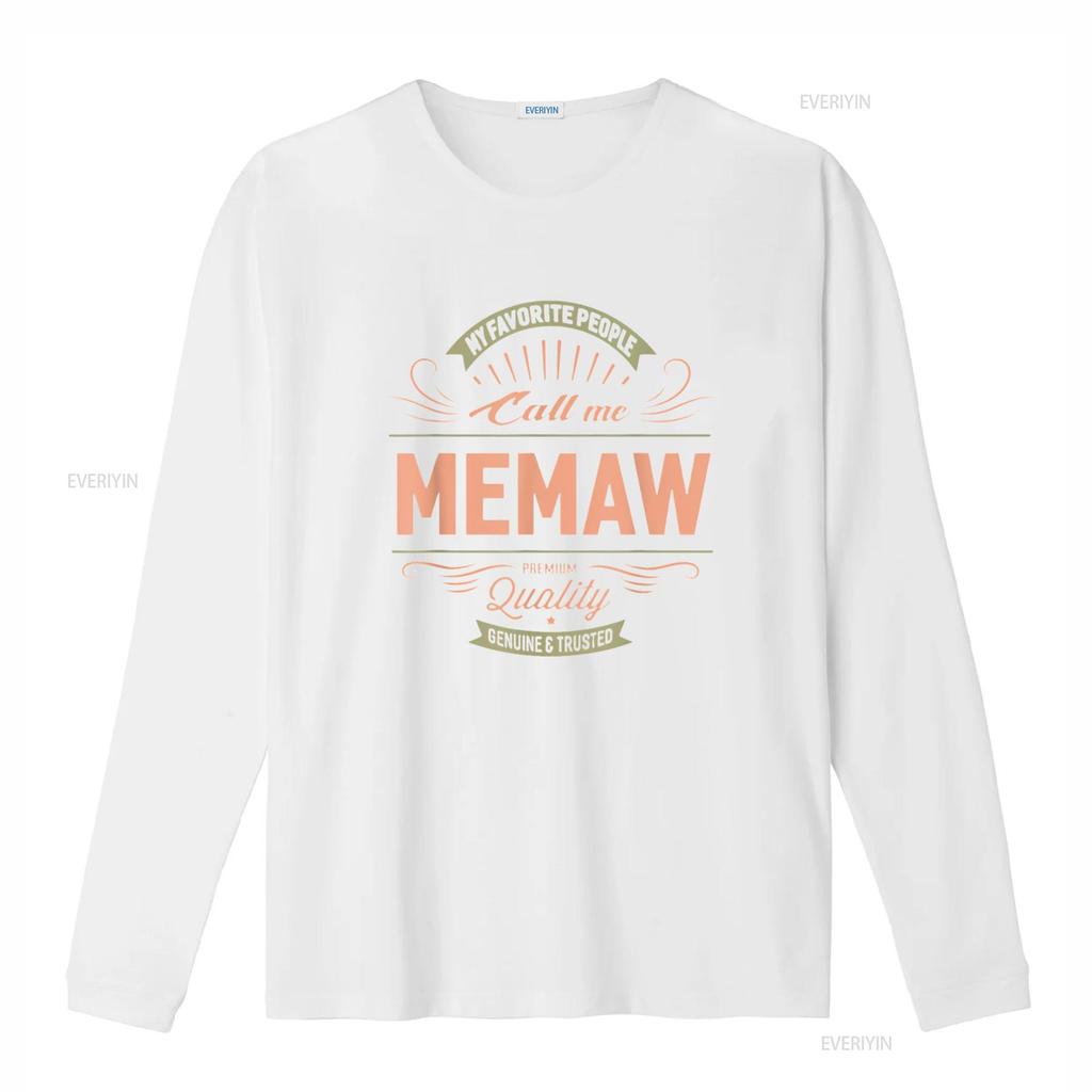 Womens My Favorite People Call Me Memaw Grandma Mother T Shirt vintage Washed Casual fashion designer clothes streetwear homme