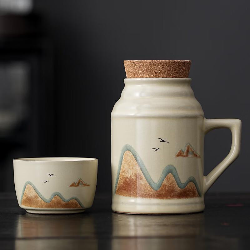 

OLOEY Ceramic Stewing Tea Pot with Cup 401-500ml