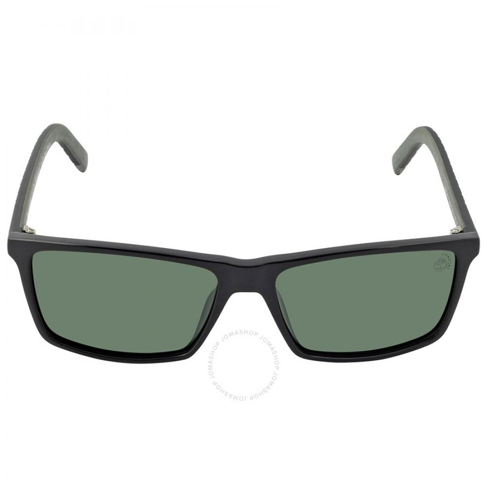 

Timberland Polarized Green Rectangular Men s Sunglasses TB9222 01R 56