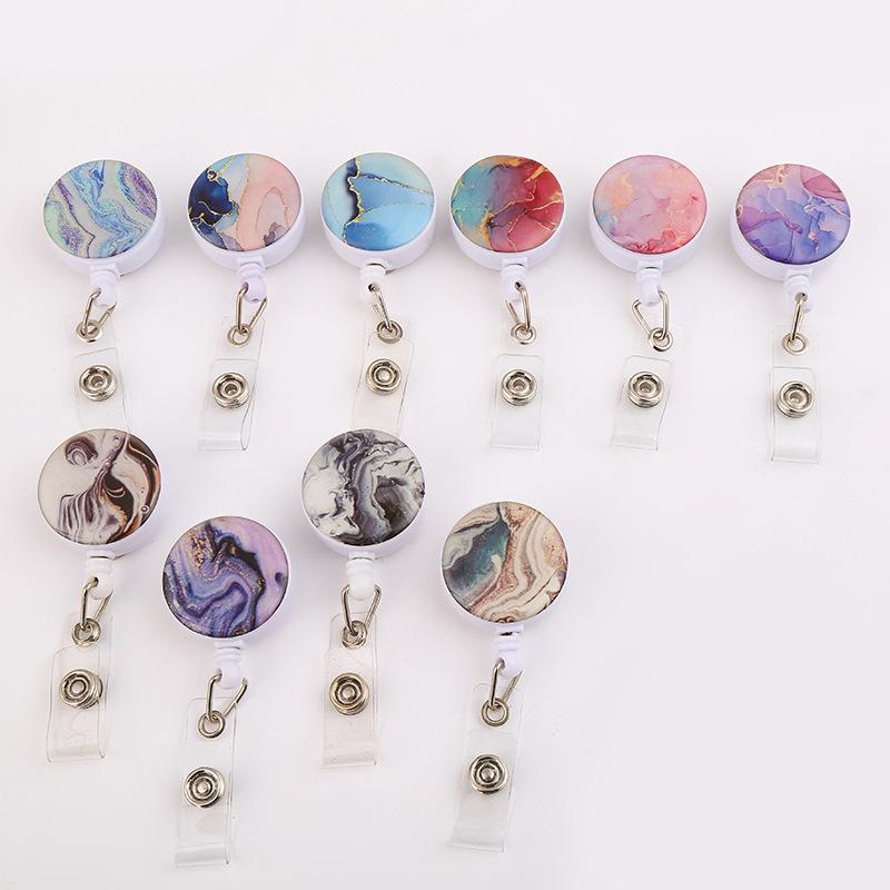 Multicolor Retractable Reel with Easy-Pull Buckle for Work Permit Access Pass