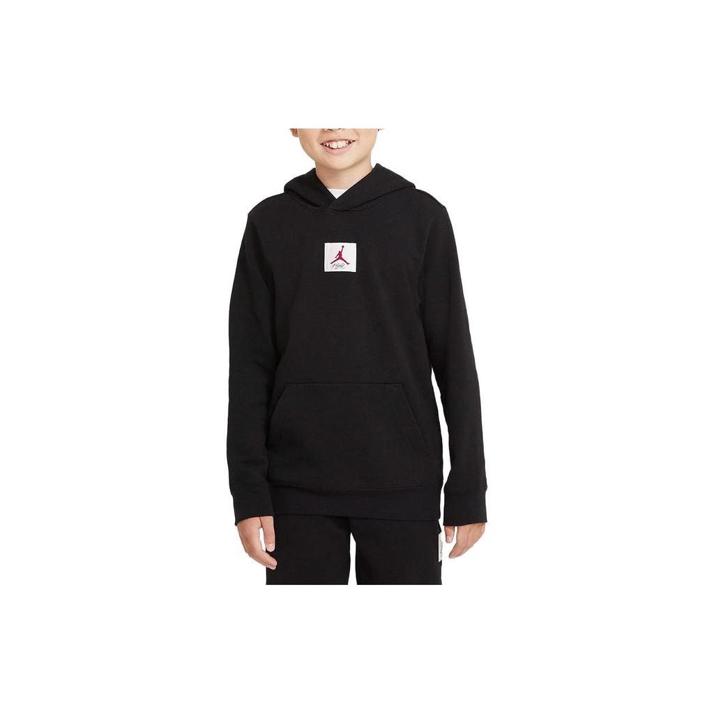 Jordan Logo Label Sports Hoodie Kids Hoodies Black DQ7939-010