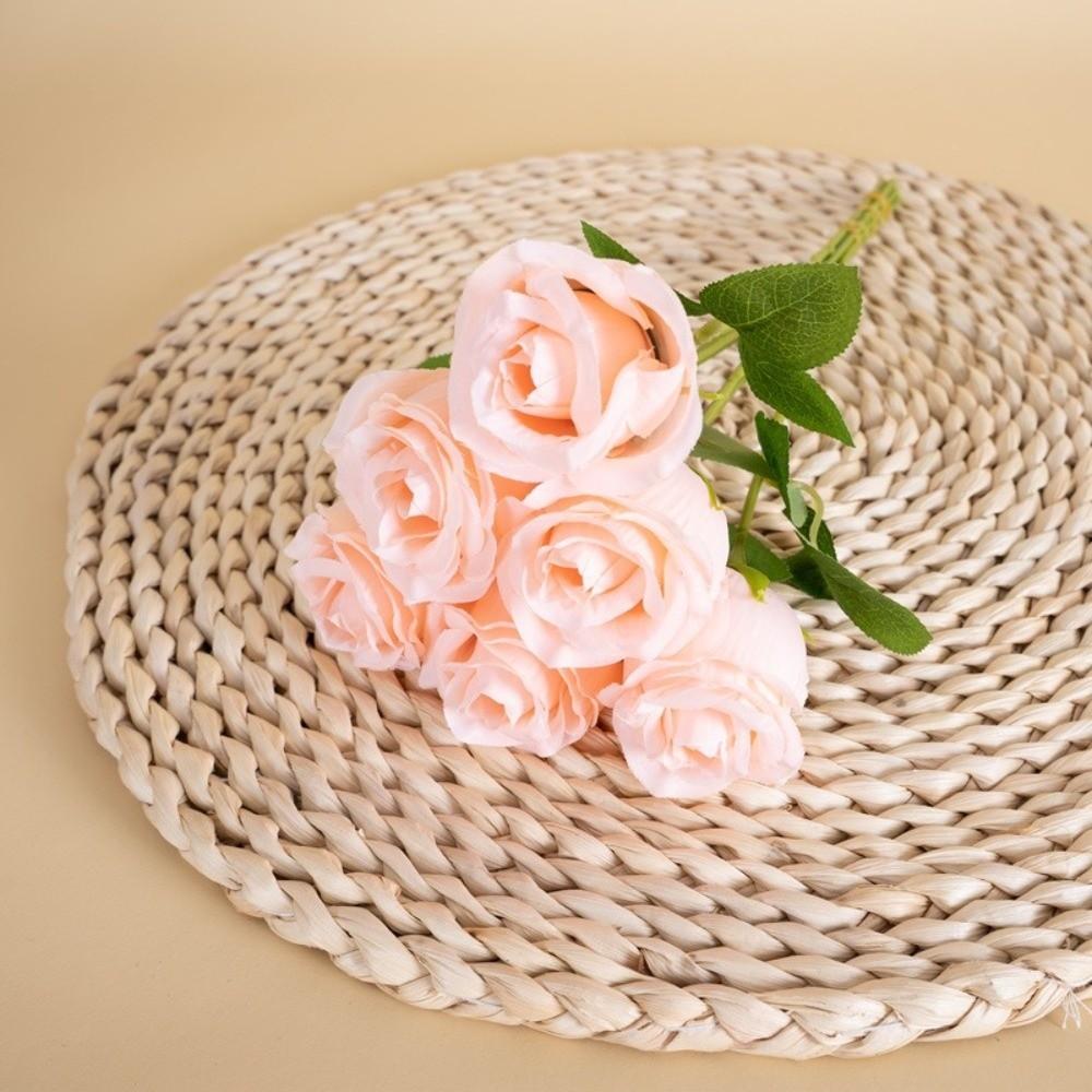 Seidenrose Simulierte Rosenstrauß Kleines Bündel Kunstblumen Hochzeitsstrauß Fotografie-Requisiten