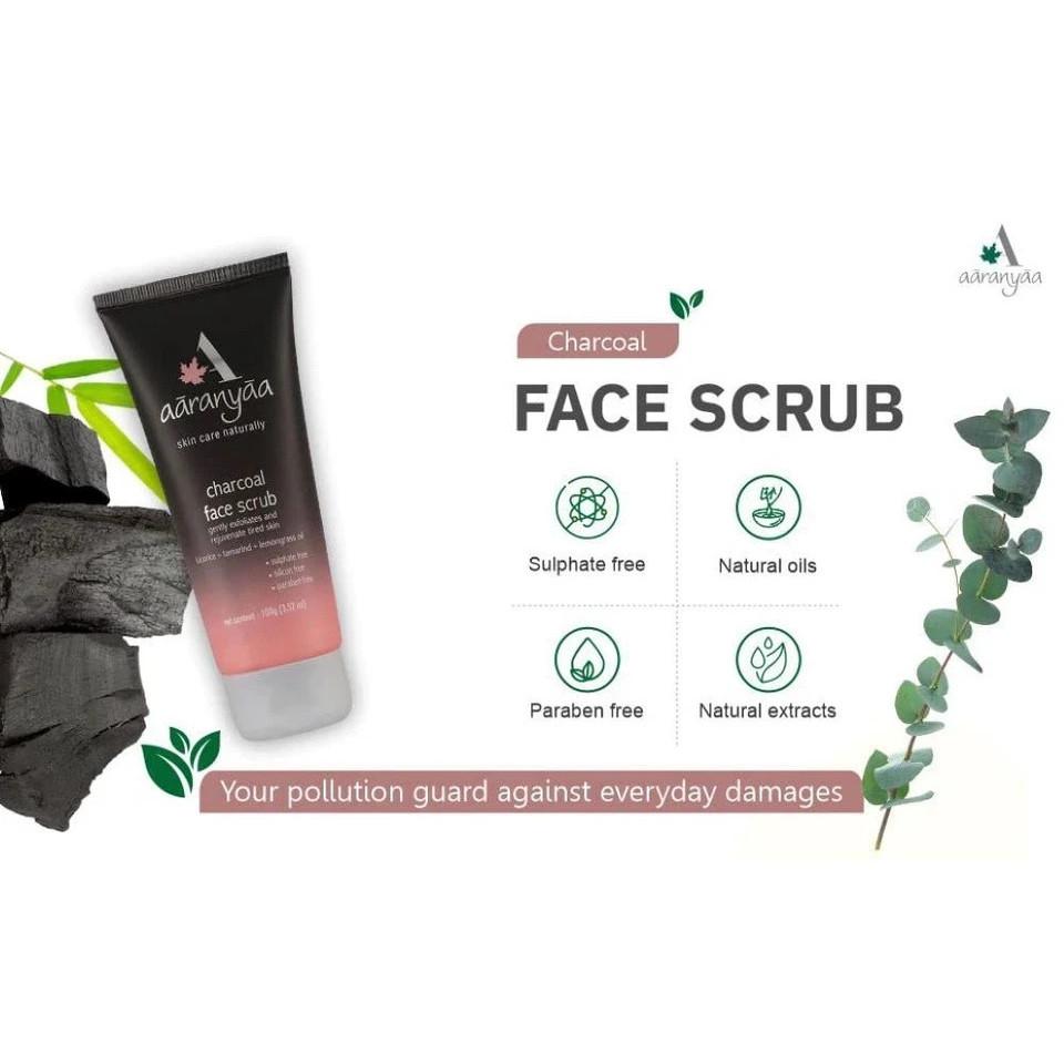 Aaranyaa Charcoal Face Scrub For Glowing Skin 100gm