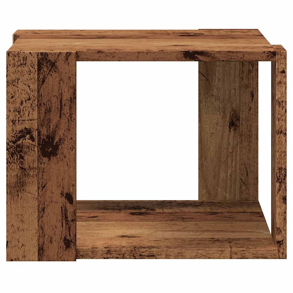 Coffee Table with Vintage Wood Look 40 x 40 x 30 cm Engineered Wood