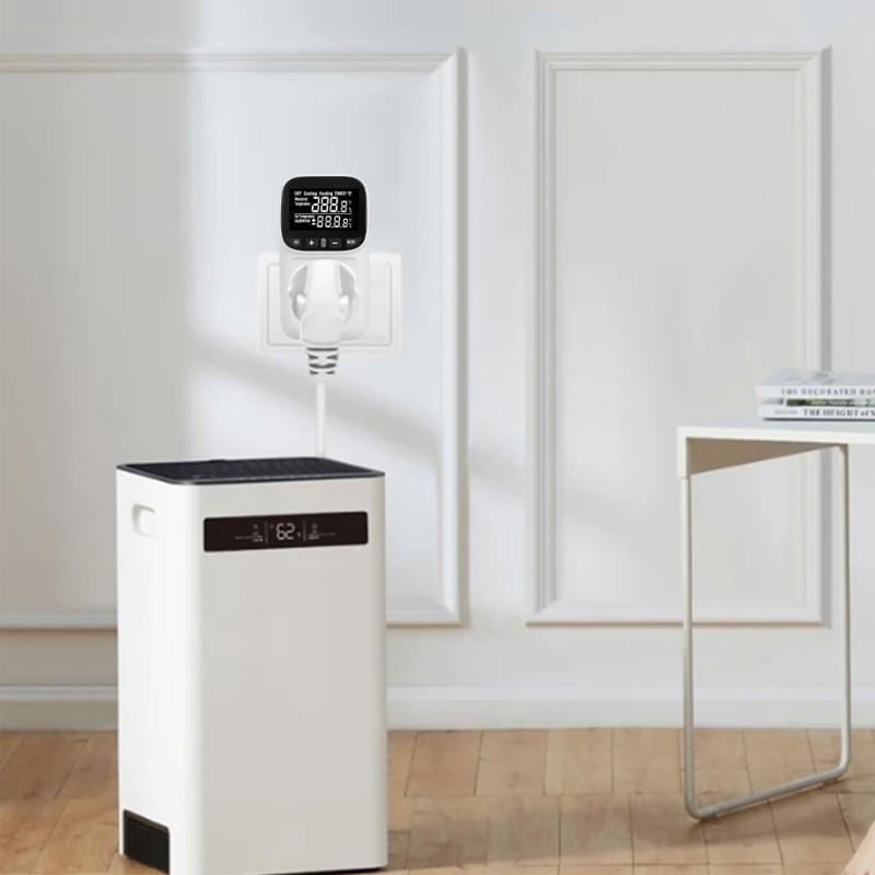 Digital Temperature Controller Outlet Socket Heating Cooling Thermostat With Timer Switches for Refrigerator Aquaculture