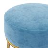 VidaXL Tabouret rond Bleu clair Velours, 1.91 kg