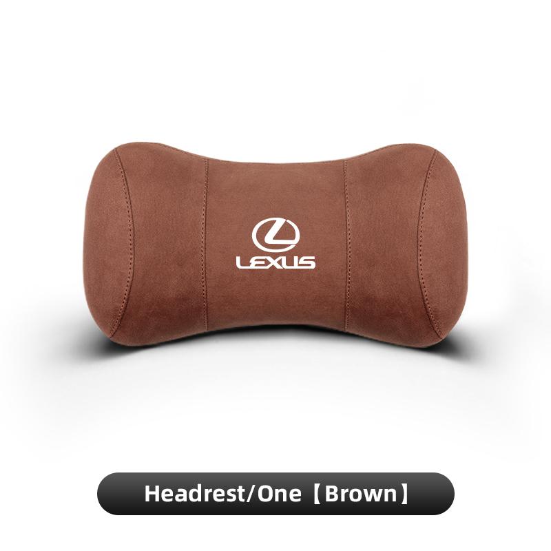 Lexus Car Seat Suede Memory Cotton Neck Pillow Headrest For Lexus LS LC RZ RX330 IS250 Ct200h ES300h RX350 IS300h NX300h RX400h