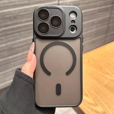 Luxus stoßfeste Rüstung für Magsafe Hülle für iPhone 17 Pro 16 15 14 13 12 11 Pro Air Magnetisch Kabelloses Laden Klar Matt Abdeckung
