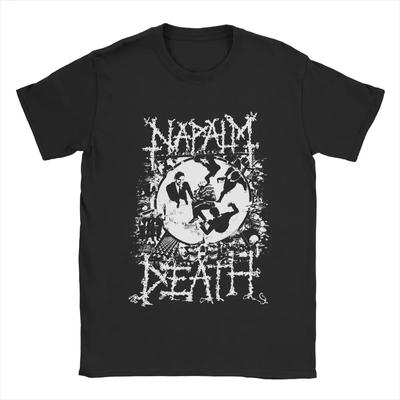 Herren Napalm Death T-Shirt Baumwolle Oberteile Kreatives Kurzarm Rundhals T-Shirt 4XL 5XL T-Shirts