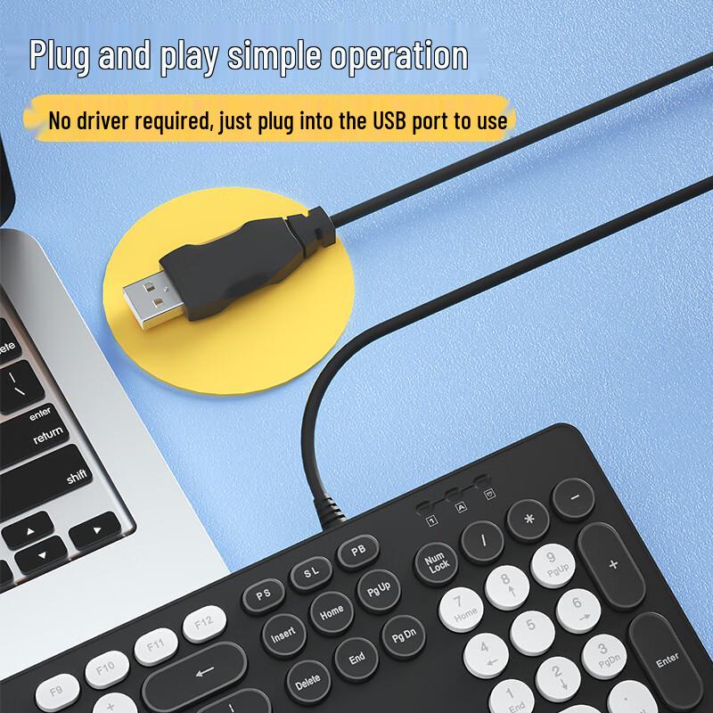 aigo AK200 Wired Retro Keyboard Mouse Combo