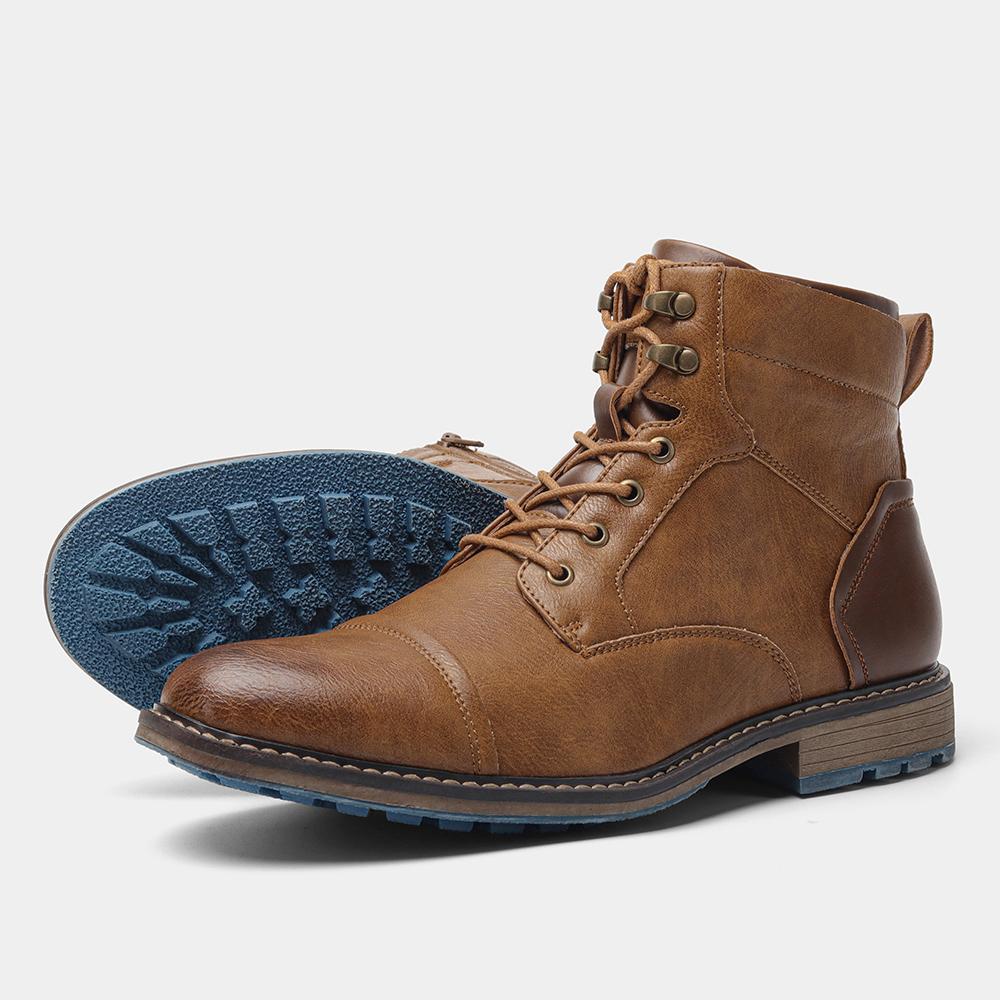 Retro Boots Men Brand Fashion Comfortable Boots Leather
