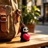 Grim Reaper Hanging Pendant Holding Heart Keychain Charm 3D Printed Gothic Skull Decor with Halloween Party Decoration Ball Chain Backpacks