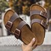 Fashion Summer Breathable and Stylish Men's Slippers Black/brown/Beige Sandals Comfortable Shoes Non-Slip Leisure Large Size Slippers