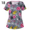 20Styles Casual Breathable Nurse Working Uniform Scrubs Blouse Short Sleeve T-shirt V-neck