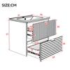 61*46*57cm Wall-Hung Washstand, MDF Fully Lacquered, Two Silent Drawers, Structured Drawer Fronts, Integrated Washbasin, Mint Green