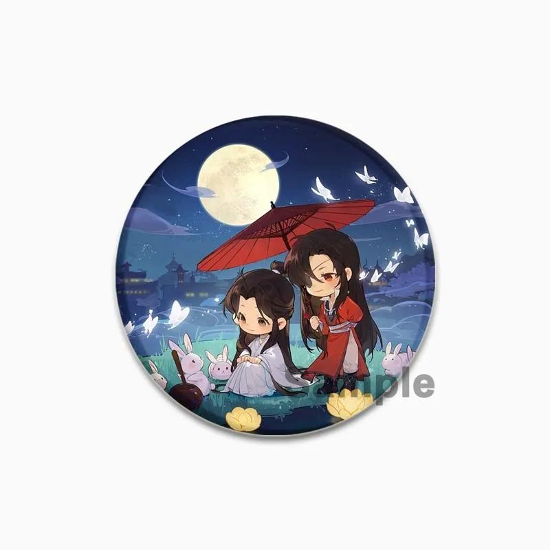 32/44/58mm Heaven Official's Blessing Anstecker Huacheng Xie Lian Anime Broschen Handgemachte Niedliche Emaille-Pins für Kragen Kleidung Schmuck 44/58mm