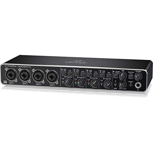 Behringer USB Audio Interface 4 Inputs 4 Outputs 24-bit 192kHz UMC404HD