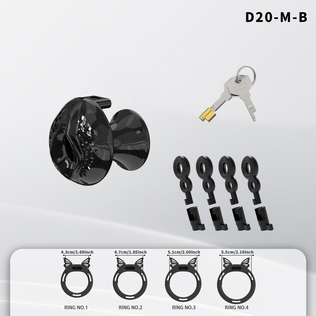 Lightweight Breathable Chastity Devices Set with 4 Penisrings Inverted Sissy Cock Cage SM Adult Sex Toys Chastity Lock
