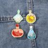 Cartoon brooch, spring, summer, autumn and winter, water bottle modeling, clothes, decorations, waist-closing artifact, oil-dripping spike needle