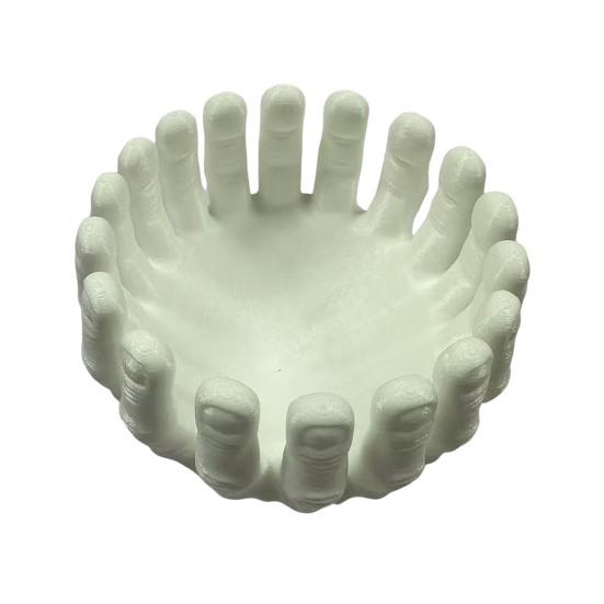 Gothic Halloween Skeleton Hands Candy Bowl Stand Lightweight Compact Storage Container