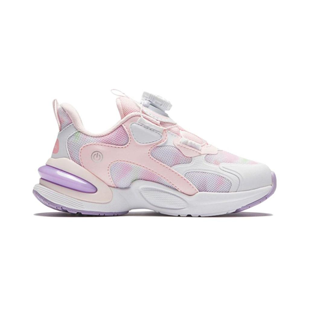 Anta Kids Shock Absorbing Wear Resistant Casual Shoes Kids Sneakers White Pink 322349986-4