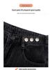Velvet High-Waisted Wide-Leg Jeans - Women's 2025 Winter Korean Style Loose Straight-Leg Floor-Length Pants