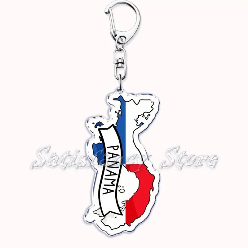 France Scotland Country Maps with Name Acrylic Keychains Keyring for Accessories Bag Pendant Key Chain Ring Jewelry Friend Gifts