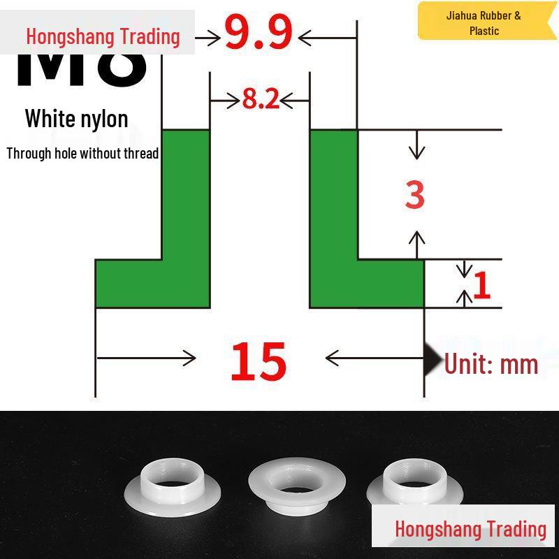 Step T-Shaped Nylon Insulating Bushing Washer, M3-M35 Thread Protection Spacer
