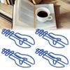 100Pcs Paper Clips Small Cute Light Bulb Special Shaped Metal Office Supplies for Notes Blue
